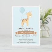 Schattige Boy Giraffe, Oerwoud Zoo Animal Baby sho Kaart (Staand voorkant)