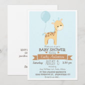 Schattige Boy Giraffe, Oerwoud Zoo Animal Baby sho Kaart (Voorkant / Achterkant)