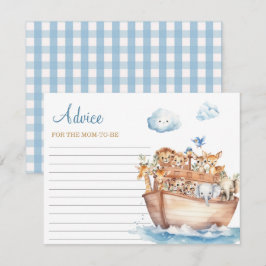 Schattige Boy Noah's Ark Baby shower Advies voor m Informatiekaartje