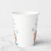 Schattige Boy Noah's Ark Baby shower Papieren Bekers (Links)