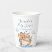 Schattige Boy Noah's Ark Baby shower Papieren Bekers (Voorkant)