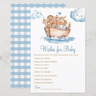 Schattige Boy Noah's Ark Baby shower Wenst voor Ba