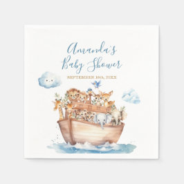 Schattige Boy Noah's Ark Cloud Baby shower Servet