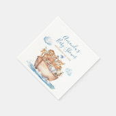 Schattige Boy Noah's Ark Cloud Baby shower Servet (Hoek)