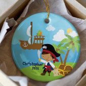 Schattige Boy Pirate Kerst Ornament