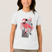 Schattige Boy T-shirt Rood Flamingo Print (Voorkant)