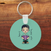 Schattige Boy Tas Sleutelhanger (Voorkant)