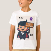 Schattige Boy Vampire - Perfect Shirt voor Hallowe (Voorkant)