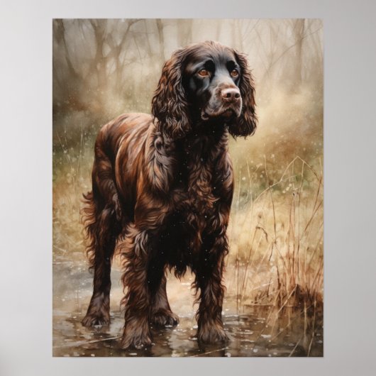 Schattige Boykin Spaniel Dog Art Print Poster (Voorkant)