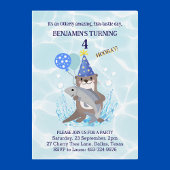 Schattige Boys Blue Water Zee Otter Verjaardagsuit Kaart