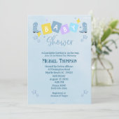 Schattige Boys Cowboy Baby shower Invitation Kaart (Staand voorkant)