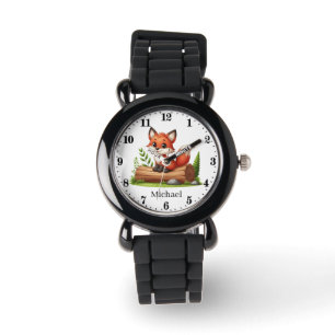 Schattige boys fox lovers naam toevoegen horloge