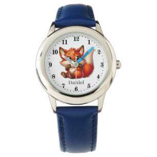 Schattige boys fox lovers naam toevoegen horloge