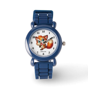 Schattige boys fox lovers naam toevoegen horloge
