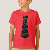 Schattige Boys Heart Necktie Valentijnsdag T-shirt (Voorkant)