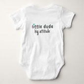 Schattige Boys Little Dude Romper (Achterkant)