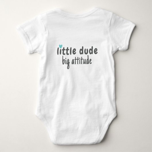 Schattige Boys Little Dude Romper (Achterkant)