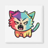 Schattige boze kat die sist. magneet (Voorkant)