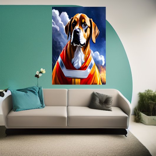 Schattige brandweerhond | AI Art Poster