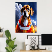 Schattige brandweerhond | AI Art Poster (Thuiskantoor)