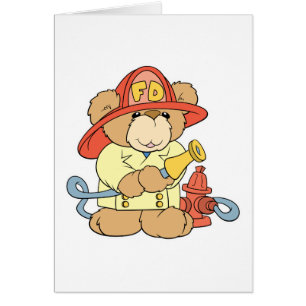Schattige brandweerman beer
