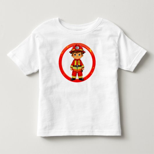 Schattige brandweerman kinder shirts (Voorkant)