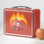 Schattige brandweerwagen Valentijnsdag (In situ)