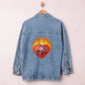 Schattige brandweerwagen Valentijnsdag Denim Jacket (Hangar)