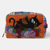 Schattige breien minnaar breien gebeurt toilettasje (Achterkant)