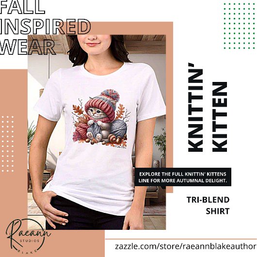 Schattige Breiende Kittens Tri-Blend Shirt