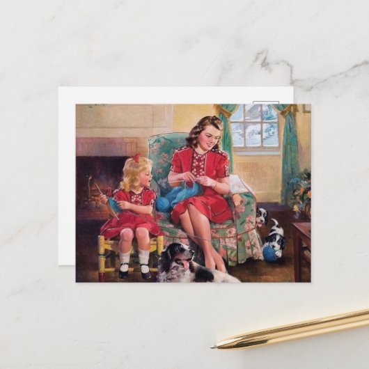 schattige  breiliefhebbers briefkaart (Voorkant / Achterkant in situ)