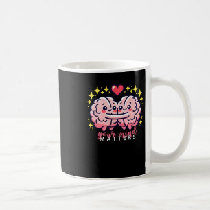 Schattige brein met hart Sticker Koffiemok