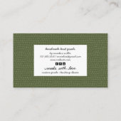 Schattige breiwerk en breiinstructie visitekaartje (Achterkant)