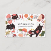Schattige breiwerk en breiinstructie visitekaartje (Voorkant)