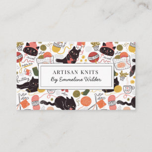 Schattige breiwerk en breiinstructie visitekaartje