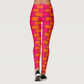 Schattige Brick Chevron Workout Rood Leggings (Achterkant)