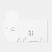 Schattige bride en bruom bedankdoosjes (Uitgevouwen)