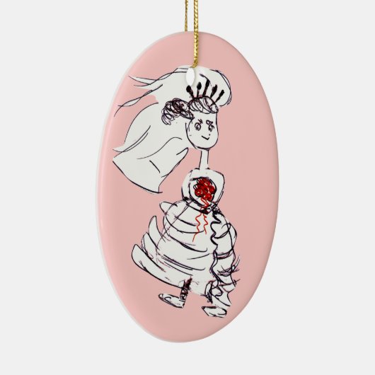 Schattige bride keramisch ornament (Rechts)