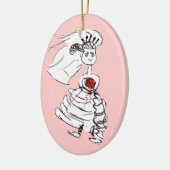 Schattige bride keramisch ornament (Links)