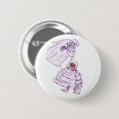 Schattige bride ronde button 5,7 cm (Voorkant /achterkant)