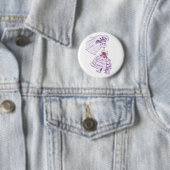 Schattige bride ronde button 5,7 cm (In situ)