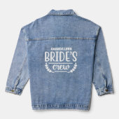 Schattige Brides crew naam toevoegen Denim Jacket (Achterkant)
