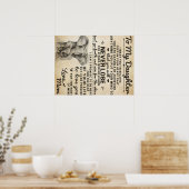 Schattige brief aan de dochter | Lovely Gift Poster (Keuken)