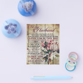 Schattige brief aan echtgenoot | Prachtig geschenk Flyer (Enkel)