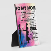 Schattige brief aan mam | Fantastisch cadeau aan m Fotoplaat (Zijkant)