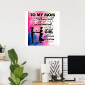 Schattige brief aan mam | Fantastisch cadeau aan m Poster (Thuiskantoor)