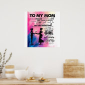 Schattige brief aan mam | Fantastisch cadeau aan m Poster (Keuken)