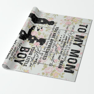 Schattige brief aan mama, liefdevol cadeau, omslag cadeaupapier