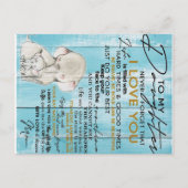 Schattige brief aan mijn dochter, liefdevol cadeau aankondigingskaart (Voorkant)