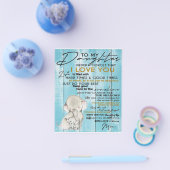 Schattige brief aan mijn dochter, liefdevol cadeau flyer (Enkel)